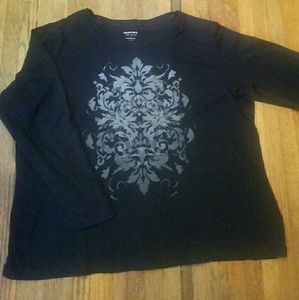 Sonoma Womens Black Top XL